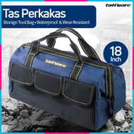 COD Taffware Tas Perkakas Kunci Bengkel Motor Mobil Storage Tool Bag Waterproof Wear Resistant / Tas Perkakas Waterproof Tukang Bangunan Teknisi Listrik Bengkel Tool Bag Storage Stratch Resistant - Multifungsi 13 18 16 21 23 inch Serbaguna - Black