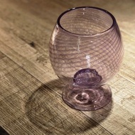 胖胖短腳杯-淡紫 手作玻璃杯 純手工吹製
