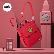 UEK Portable Art Tutoring Bag Crossbody Handbag for Primary School Students Cute British Style Stati
