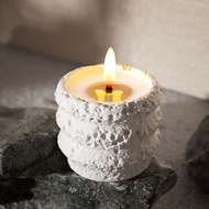 Poppy Round Circle Stone Pattern Storage Box Space Moon Pattern Candle Cup Aromatherapy Plaster Jar 