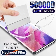 3Pcs Hydrogel Film For iPhone 17 16 16e 15 Air Pro Max Plus Screen Protector Anti Fingerprint
