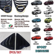 2024 UPGRADED Car 3D MUSTANG Cover Window Cover Triangle Mirror Protector CIVIC MYVI AXIA ALZA BEZZA