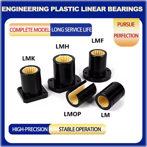 Maintenance-free Engineering Plastic Linear Motion Bearings Aluminum Plastic LM LMH LMF LMK 12 16 20
