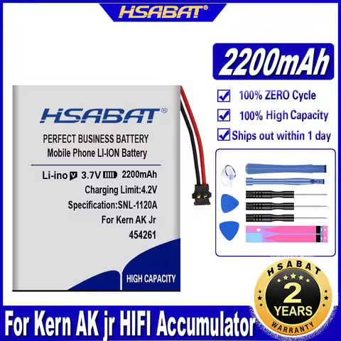 HSABAT Kern AK jr HIFI 2200mAh Battery for Iriver Astell & Kern AK jr HIFI Player Speaker Batteries