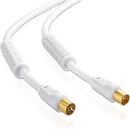 Antenna Cable | 5 m | 75 Ohm | 100 dB | 4x Shielded | Coaxial Connector > Coaxial Coupling | Coaxial