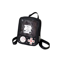 AWXZOM cute Ita Backpack Fashion Gameboy Style itabag 3 way bag Kawaii Backpack pin display backpack