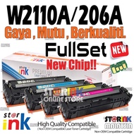 Compatible to HP Color Laserjet Pro MFP M282nw M283fdw M283fdn M255dw M255nw 206A 206X W2110X W2110A