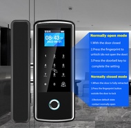 #WoW HHG# Boland Fingerprint Door Lock Glass Wooden Metal Door Smart Electric Gate Opener RFID Card 