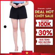Quần short ngắn nữ Thái Hòa Quần đùi nữ màu đen SHW2916-B01