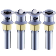 Stainless Steel Drainer Push Type Clamshell Overflow Hole ABS Drain Head Drainage Device Pipe Washba