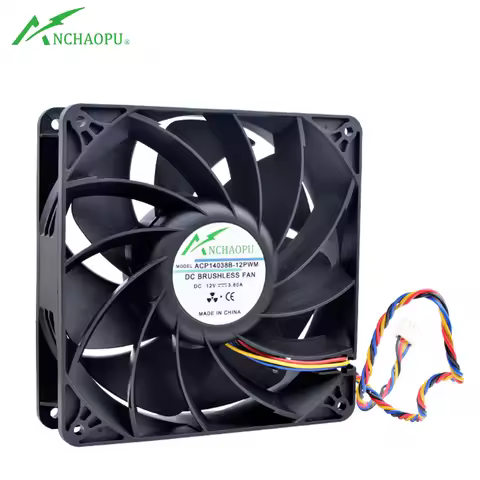 ACP14038B-12PWM 140x140x38mm 14cm 140mm Fan DC12V 3.60A 4 Lines PWM Speed Control High Speed Cooling