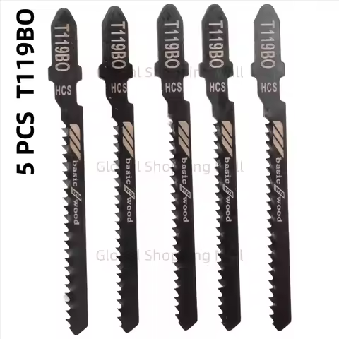 5pcs T119BO Jigsaw Blades Set T-Shank Jig Saw Blade 12 TPI Metal Wood Assorted Blades For Wood Plast