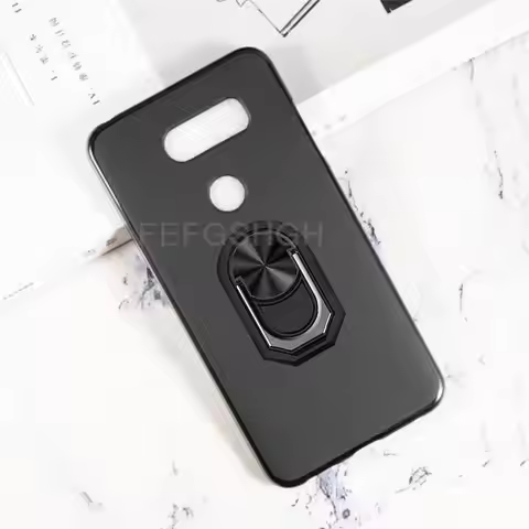 For LG V30 / V30 Plus / V30S ThinQ / V35 ThinQ Back Finger Ring Soft TPU Silicone Case For LG V30 Ph