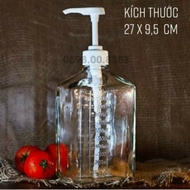 1100 ML GLASS BOTTLE WITH 10CC PUMP