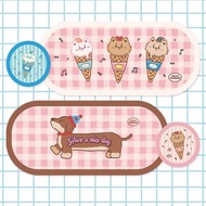 粉藍甜品滑鼠墊電競游戲辦公大滑鼠墊滑鼠墊