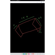 Acrylic stand length 12.5 x 44 cm clear 2mm