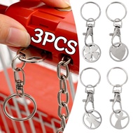 Multi-style Metal Cart Token Key Ring Stainless Steel Shopping Trolley Token Keychain Portable Super