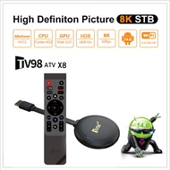 ATV Tv98 X8 Smart TV Stick, Iptv Allwinner H313 Quad-Core, 4G / 5G Dwi Wifi, HD 8K / 4K, BT 5.0, 8Gb
