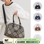 CryingCenter Future Retro Series Portable Diagonal CCC Big logo Boston Bag Blue Black
