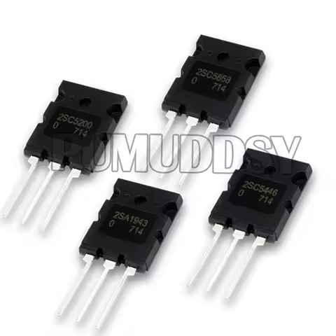 6PCS 2SC5200 TO-3P C5200 5200 2SA1943 A1943 2SC5858 C5858 2SC5446 C5446 C3998TO3PL Transistor 3pairs