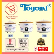 TOYOMI Slow Cooker with High Heat Pot 1.2L HH 1500A / 3.2L HH 3500A / 4.7L HH 5500A