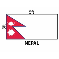 Nepal Flag 3x5ft, Bendera Nepal 3x5ft, Polyester