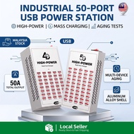 [MY Plug] 50 Port 200W USB Charger Station Multi Port Hub Fast Charging Desktop Charger Hotel