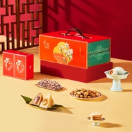 New Palace Museum Zongzi Gift Box Big Gift Bag Zongzi Pastry Salted Duck Egg Nuts Combination Dragon Boat Festival Gift Gift