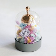 風鈴玻璃盅檯燈 - 迷霧灰