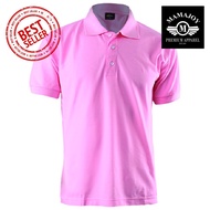 💯 ENZO Unisex Polo T-Shirt Cut &amp; Sew Collar For Men Women Baju Kollar TShirt Lelaki Perempuan Murah 2160 PINK