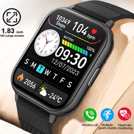 LIGE Multifunction Smart Watch Bluetooth Call 1.83 Inch HD Screen Sleep Monitoring Blood Pressure Sl