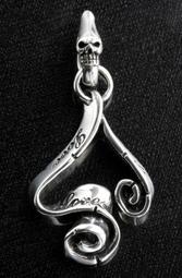 【創銀坊】骷髏黑桃 純銀925墜子 項鍊 ck tiffany westwood clot chrome hearts lv georg jensen stussy remix ed hardy pl