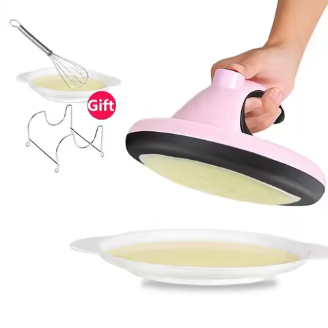 220V Electric Crepe Maker Non-stick Pancake Maker Machine Household Electric Baking Pan Easy Operati