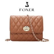 Foxer leather bags for women Cross Body & Shoulder Bags chain bag women elegant quilted crossbody sh