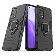 Case For Oppo Reno 5 5G Casing Armor Hard Stand Pc + Tpu Silicone Oppo