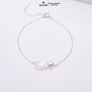 Lắc tay bạc nữ HELINO mặt trăng đính đá Moonstone lấp lánh V27