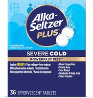 Alka-Seltzer Plus Severe Cold - Sparkling Original Powerfast Fizz Effervescent Common Cold Tablets, 