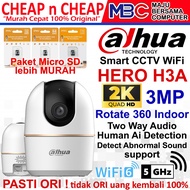 Dahua Hero H3A 2K 3MP Rotate 360 WiF 6 DH-H3A - Indoor WiFi CCTV Camera 3MP Pan & Tilt Human Detecti