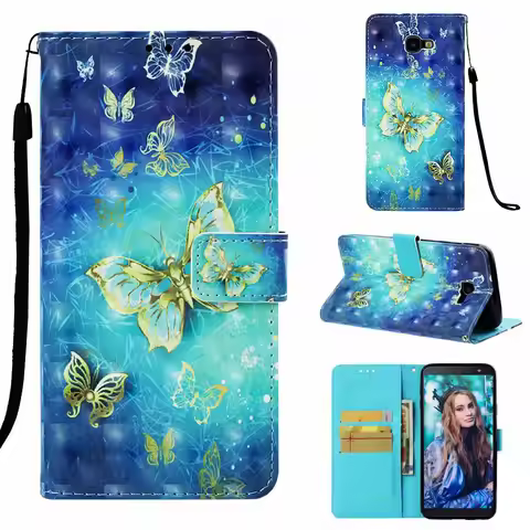 3D Painting Flip Case For Asus ROG Phone 9 8 RFID Blocking Leather 3 Cards Wrist Rope Book Cover For