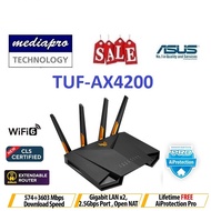 ASUS TUF-AX4200 TUF Gaming AX4200 Dual Band WiFi 6 Router w/  2.5Gbps port, AiMesh ( Repalce RT-AX58U - Asus SG Warranty