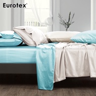 Eurotex Palette 900 Thread Count, 100% Cotton Solid Colours Fitted Sheet / Quilt Cover (reversible)