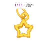 FC1 TAKA Jewellery 999 Pure Gold Pendant Star