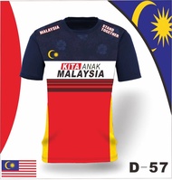 Jersey Malaysia Sport T-shirt Dewasa#D57