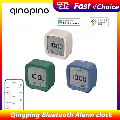 Xiaomi Qingping Cleargrass Bluetooth Smart Alarm Clock Temperature Humidity Display LCD Screen Adjus
