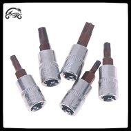 [8C11] 5 Pcs Torx Screwdriver Bits 1/4 Inch Drive Socket Tools T15 T20 T25 T30 T40 Socket Wrench Ada