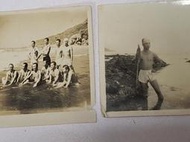 民國4、50年代老照片～西子灣海邊～2張～6.5×9cm