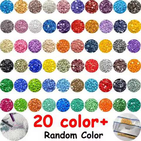 20+ Colors Diamond Painting Beads for 5D Diamond Painting Accessories Round Resin Crystal Beads Acce
