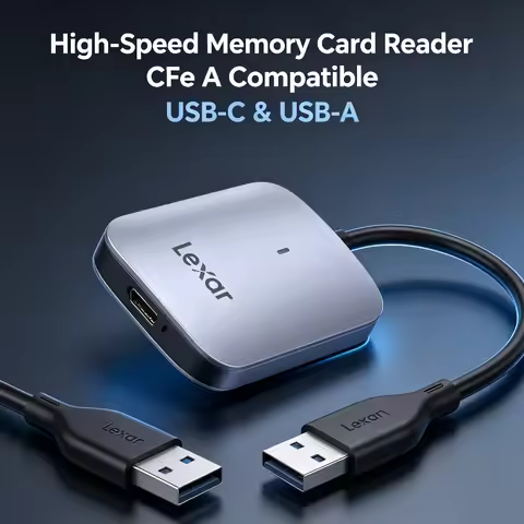 Portable Lexar CFexpress Type A Memory Card Reader USB 3.2 Gen 2 Type C & Type A CFe A Reader for Ca