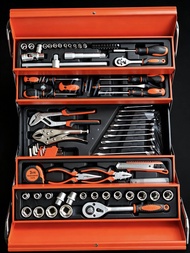 85pcs tools set Cantilever Metal Tool Box Set 5 Tier 85pcs Socket Set 1/4" & 1/2" Spanner Tool Set T