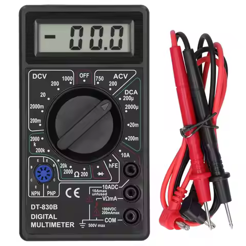 Digital Multimeter Tester, DT830B Electrical Voltmeter Ammeter, Portable Volt Multi Meter, Car Batte